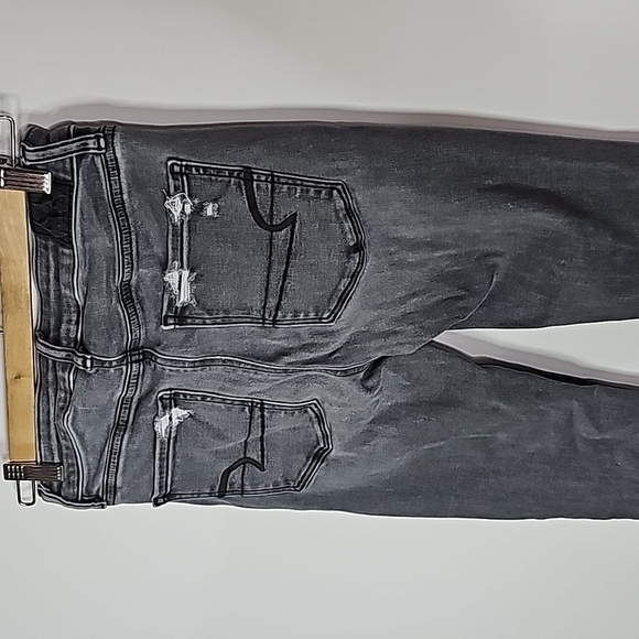 AMERICAN Eagle gray next level stretch size 2 super high rise jeggings - Picture 4 of 8